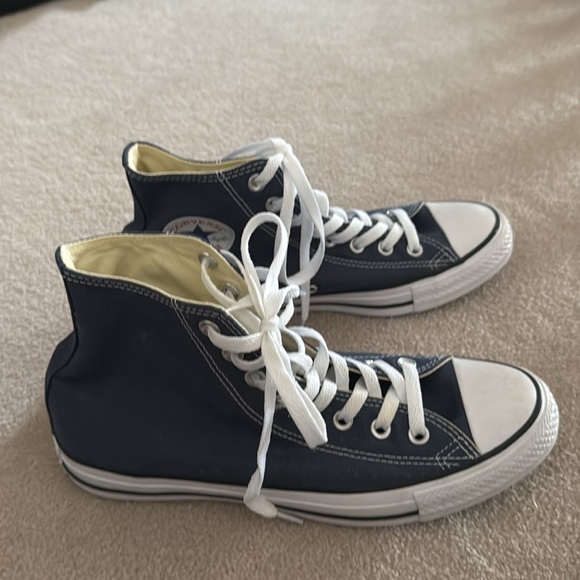 NWOB Converse All Star Chuck Taylor Navy Blue High Top Sneakers Women’s Size 9.5 - Picture 4 of 7
